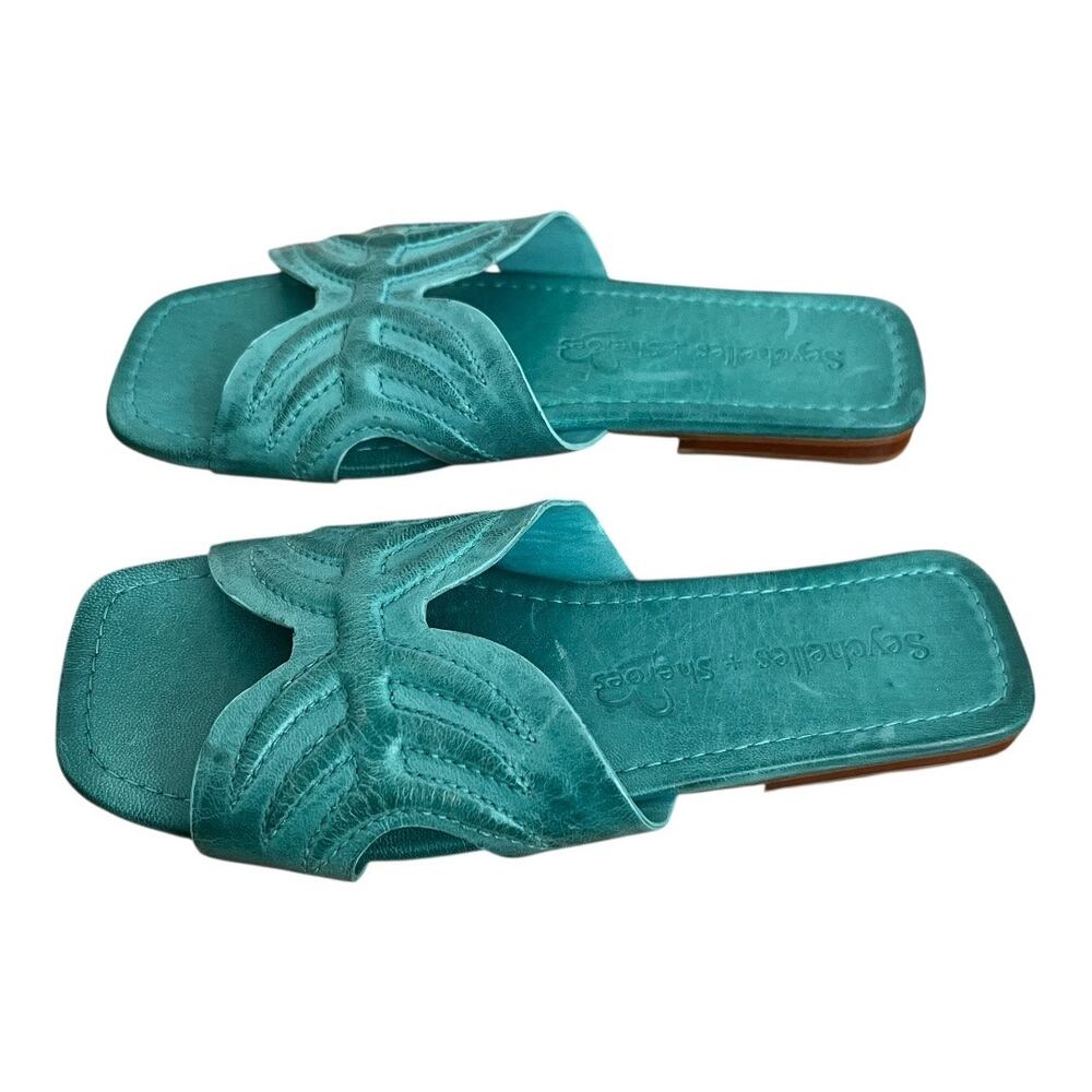 Seychelles Madhu Leather Square Toe Slide On Summer Sandals Women Size 9.5 - Picture 4 of 9